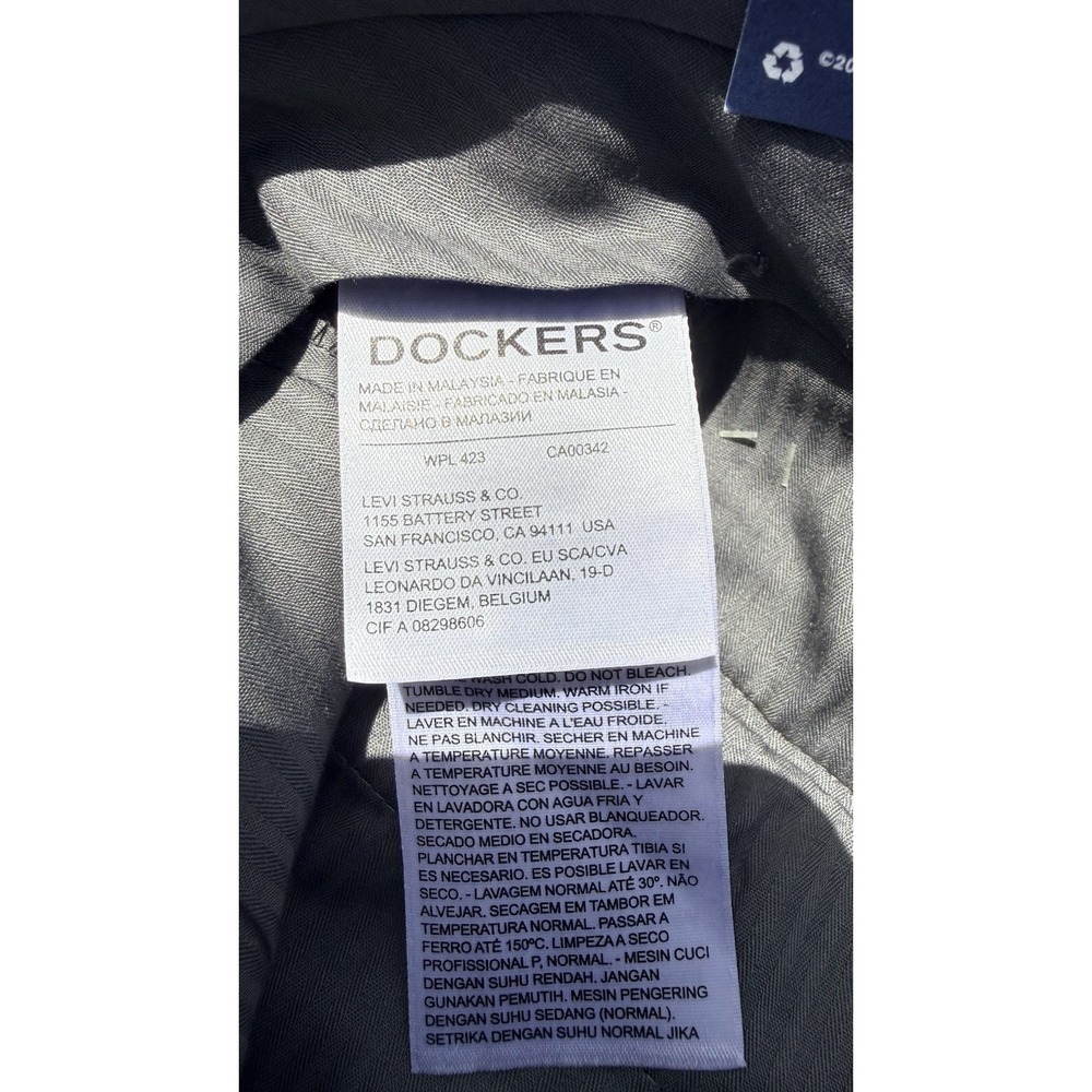 Dockers Men's Straight Fit Pants 40x32 Black Flex Comfort Waist MSRP $60 NWT - Picture 6 of 6